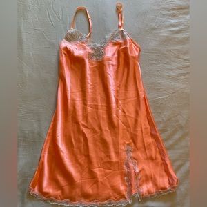 Victorias Secret Orange Satin Nightgown